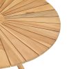 Folding Garden Table Solid Teak Wood – 85×75 cm, Round