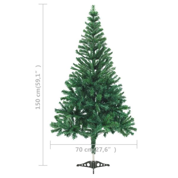 Artificial Christmas Tree with Stand Branches – 150×70 cm, Green