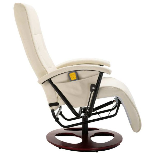 Massage Chair Faux Leather – Cream White