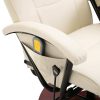 Massage Chair Faux Leather – Cream White