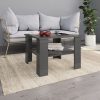 Coffee Table 60x60x42 cm Engineered Wood – High Gloss Grey