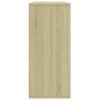 Sideboard 88x30x70 cm Engineered Wood – White and Sonoma Oak