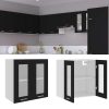 Hanging Glass Cabinet Black 60x31x60 cm Chipboard