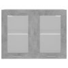 Hanging Glass Cabinet Concrete Grey 80x31x60 cm Chipboard