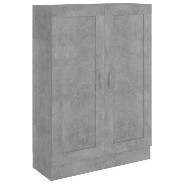 Book Cabinet Engineered Wood – 82.5×30.5×115 cm, Concrete Grey
