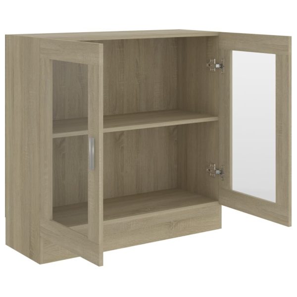 Vitrine Cabinet Engineered Wood – 82.5×30.5×80 cm, Sonoma oak