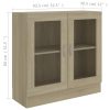 Vitrine Cabinet Engineered Wood – 82.5×30.5×80 cm, Sonoma oak