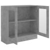 Vitrine Cabinet Engineered Wood – 82.5×30.5×80 cm, Concrete Grey