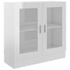Vitrine Cabinet Engineered Wood – 82.5×30.5×80 cm, High Gloss White