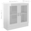 Vitrine Cabinet Engineered Wood – 82.5×30.5×80 cm, High Gloss White