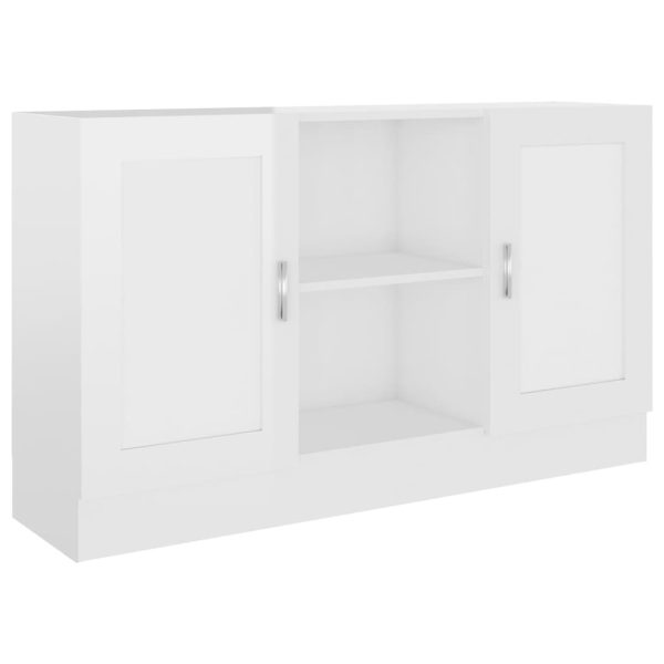 Sideboard 120×30.5×70 cm – High Gloss White, Engineered wood