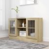 Sideboard 120×30.5×70 cm – Sonoma oak, Engineered Wood And Glass