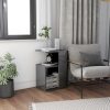 Arvada Side Table 36x30x56 cm Engineered Wood – High Gloss Grey