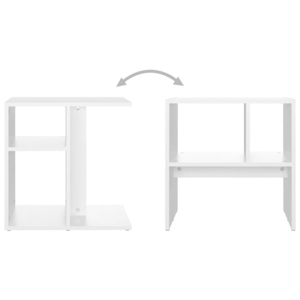 Amboy Side Table 50x30x50 cm Engineered Wood – White