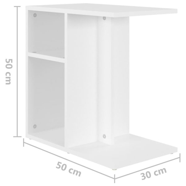 Amboy Side Table 50x30x50 cm Engineered Wood – White