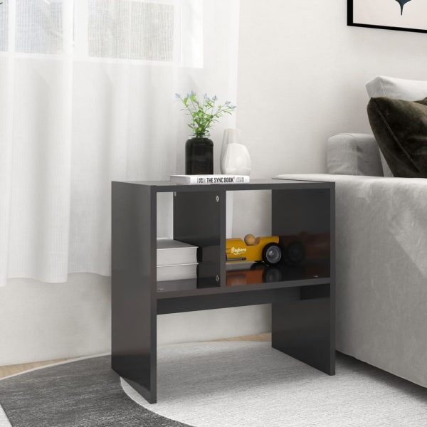Amboy Side Table 50x30x50 cm Engineered Wood – Grey