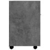 Side Cabinet with Wheels 33x38x60 cm Engineered Wood – Concrete Grey