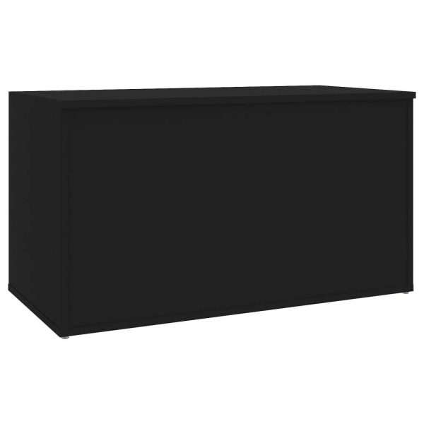 Storage Chest 84x42x46 cm Engineered Wood – Black