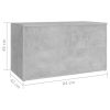 Storage Chest 84x42x46 cm Engineered Wood – Concrete Grey