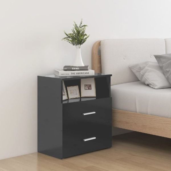 Cutler Bed Cabinet 50x32x60 cm – Grey, 2
