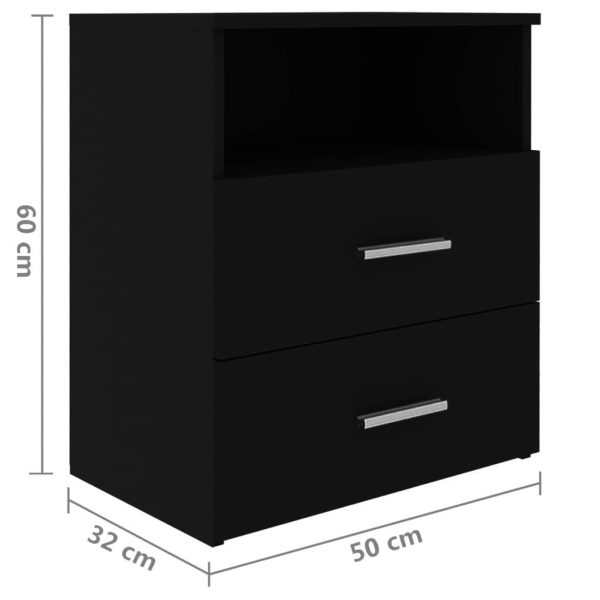Cutler Bed Cabinet 50x32x60 cm – Grey, 2