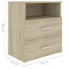 Cutler Bed Cabinet 50x32x60 cm – Sonoma oak, 1