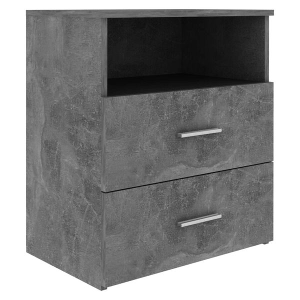 Cutler Bed Cabinet 50x32x60 cm – Concrete Grey, 1