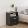 Cutler Bed Cabinet 50x32x60 cm – High Gloss Black, 1
