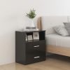 Cutler Bed Cabinet 50x32x60 cm – High Gloss Black, 2