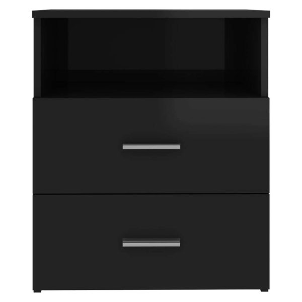 Cutler Bed Cabinet 50x32x60 cm – High Gloss Grey, 1