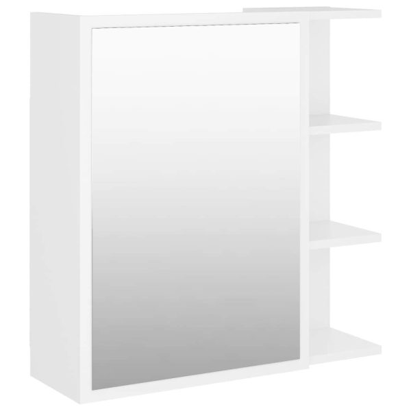 Bathroom Mirror Cabinet 62.5×20.5×64 cm Engineered Wood – White