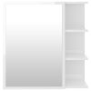 Bathroom Mirror Cabinet 62.5×20.5×64 cm Engineered Wood – High Gloss White