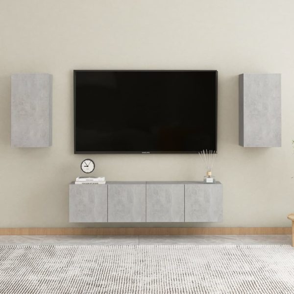 Palmers TV Cabinet Engineered Wood – 30.5x30x60 cm, Concrete Grey