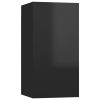 Palmers TV Cabinet Engineered Wood – 30.5x30x60 cm, High Gloss Black