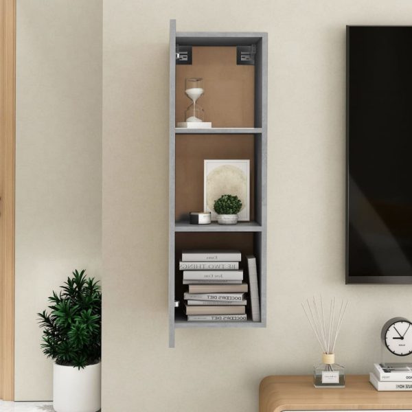 Palmers TV Cabinet Engineered Wood – 30.5x30x90 cm, Concrete Grey