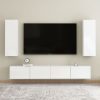 Palmers TV Cabinet Engineered Wood – 30.5x30x90 cm, High Gloss White