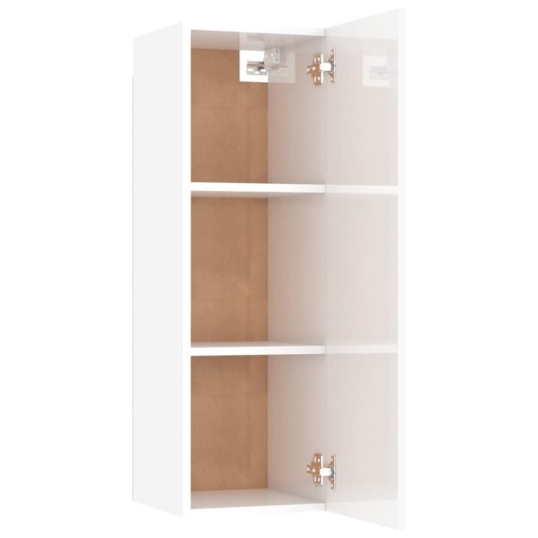 Palmers TV Cabinet Engineered Wood – 30.5x30x90 cm, High Gloss White