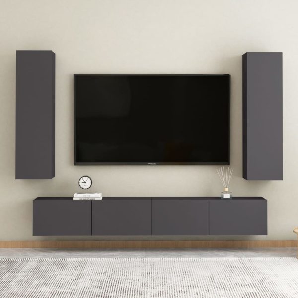 Palmers TV Cabinet Engineered Wood – 30.5x30x110 cm, Grey