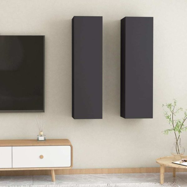 Palmers TV Cabinet Engineered Wood – 30.5x30x110 cm, Grey
