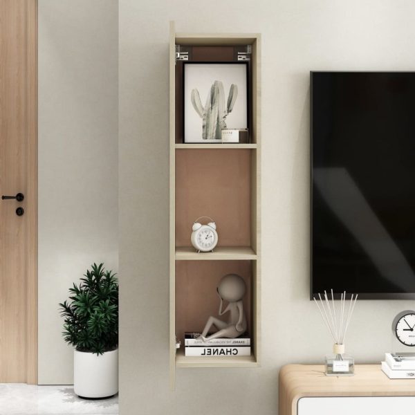 Palmers TV Cabinet Engineered Wood – 30.5x30x110 cm, Sonoma oak