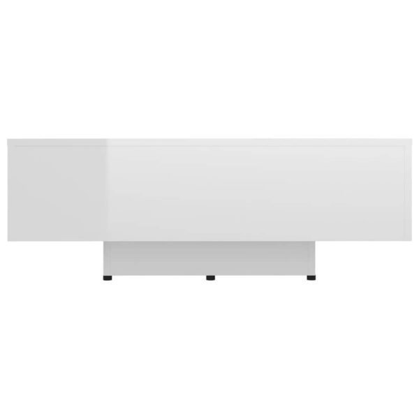 Coffee Table Engineered Wood – 85x55x31 cm, High Gloss White
