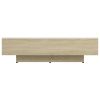 Coffee Table Engineered Wood – 115x60x31 cm, White and Sonoma Oak
