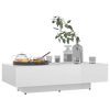 Coffee Table Engineered Wood – 115x60x31 cm, High Gloss White