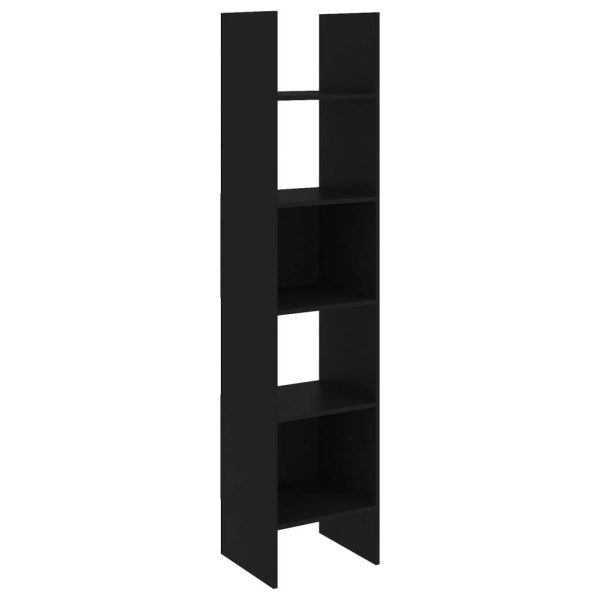 Book Cabinet 40x35x180 cm Engineered Wood – Black