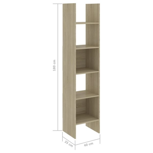 Book Cabinet 40x35x180 cm Engineered Wood – Sonoma oak