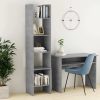 Book Cabinet 40x35x180 cm Engineered Wood – Concrete Grey