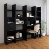 Book Cabinet 40x35x180 cm Engineered Wood – High Gloss Black