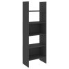 Book Cabinet 60x35x180 cm Engineered Wood – Grey