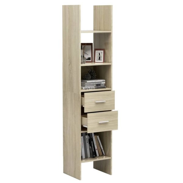 Book Cabinet 40x35x180 cm Engineered Wood – Sonoma oak