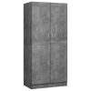 Wardrobe 82.5×51.5×180 cm Engineered Wood – Concrete Grey